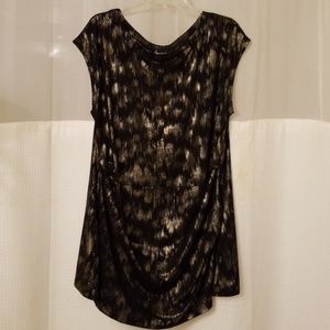 Lane Bryant Tops - LANE BRYANT BLACK AND METALLIC TUNIC NWOT Lane Bryant Tops - LANE BRYANT BLACK AND METALLIC TUNIC NWOT
